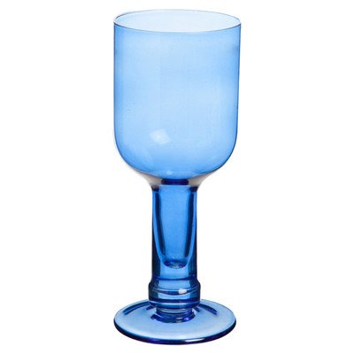 Bouteille en verre recyclé Bleu-Lot de 4 Verres...