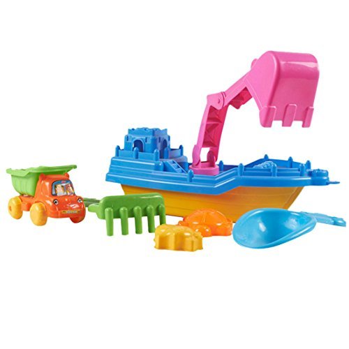 - set de 6pcs jeu de plage en plastique ecologi...