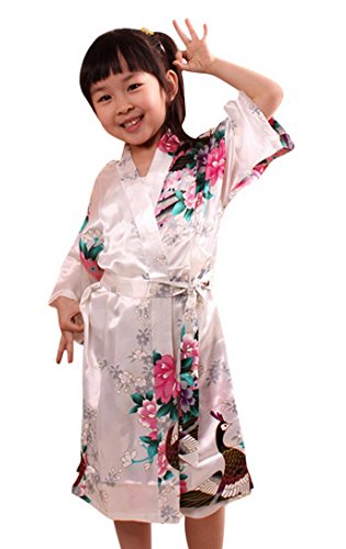 Fille Peignoirs de Bain Imprimé Paon - Casual R...