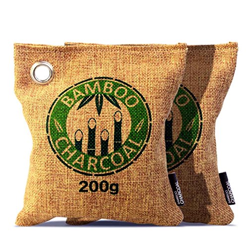 ushang Tan 200 g Sacs Charbon de Bambou Naturel, Désodorisant Désodorisant, Lot de 2 0747380903766 Ushang