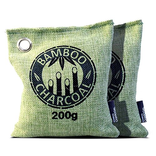 ushang 200 g Vert Sacs Charbon de Bambou Naturel, Désodorisant Désodorisant, Lot de 2 0747380946930 Ushang