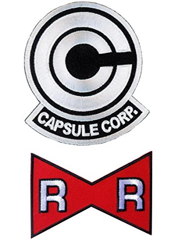 Titan One Dragon Ball Z Capsule Corp. + Red Ribbon Patch Iron On Set of 2 Écusson Brodé Thermocollant Patch code EAN 0748388428855 