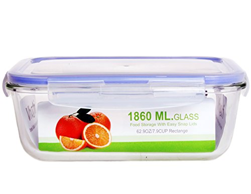 1860ml verre conteneur alimentaire - dish four ...