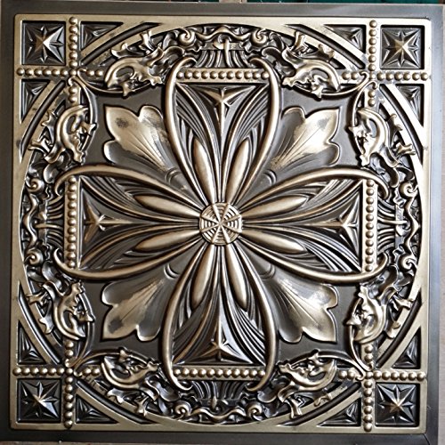 PLASTDECOR PL10 en Finitions laiton vieilli Panneaux Dalles de plafond en relief Café Bar Restaurant 10pieces/Lot code EAN 0748690618456 