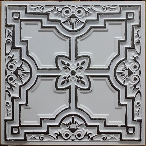 PL16 en étain finition 3D blanc noir plafond Pa...
