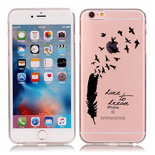 Iphone 6/6s transparent coque, slim bumper en s...