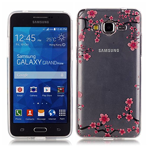 MIQLT Samsung galaxy sm-g530/531f transparent coque, slim bumper en silicone protection en tpu cristal transparent coque silicone gel pour samsung galaxy sm-g530/531f + one anti-poussière plug (w35) code EAN 0748782511221 