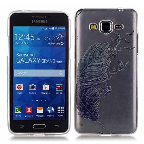 MIQLT Samsung galaxy sm-g530/531f transparent coque, slim bumper en silicone protection en tpu cristal transparent coque silicone gel pour samsung galaxy sm-g530/531f + one anti-poussière plug (w30) code EAN 0748782511238 