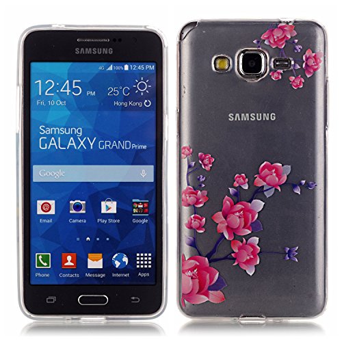 MIQLT Samsung galaxy sm-g530/531f transparent coque, slim bumper en silicone protection en tpu cristal transparent coque silicone gel pour samsung galaxy sm-g530/531f + one anti-poussière plug (w36) code EAN 0748782511283 