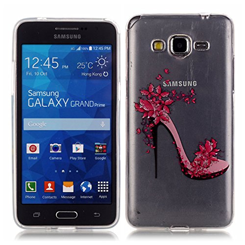 MIQLT Samsung galaxy sm-g530/531f transparent coque, slim bumper en silicone protection en tpu cristal transparent coque silicone gel pour samsung galaxy sm-g530/531f + one anti-poussière plug (w37) code EAN 0748782511290 