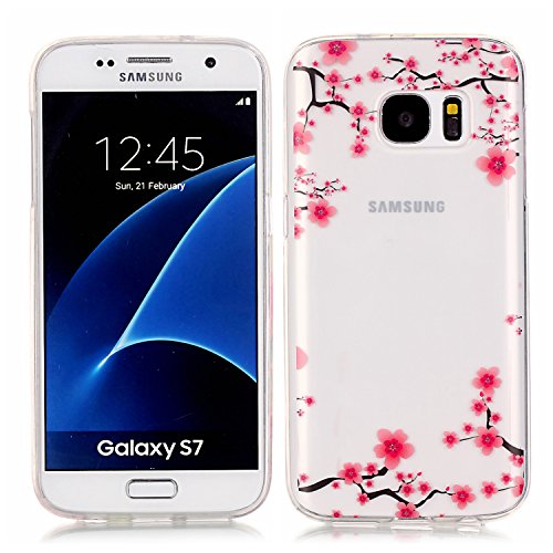 MIQLT Galaxy s7 galaxy s7 transparent coque, slim bumper en silicone protection en tpu cristal transparent coque silicone gel pour samsung galaxy s7 galaxy s7 + one anti-poussière plug (x92) code EAN 0748782513416 