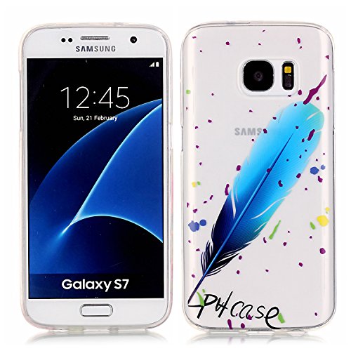 MIQLT Galaxy s7 galaxy s7 transparent coque, slim bumper en silicone protection en tpu cristal transparent coque silicone gel pour samsung galaxy s7 galaxy s7 + one anti-poussière plug (x89) code EAN 0748782513485 
