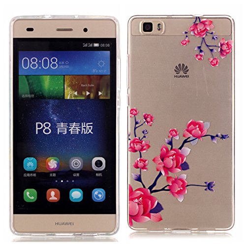 Huawei p8 litetransparent coque, slim bumper en...