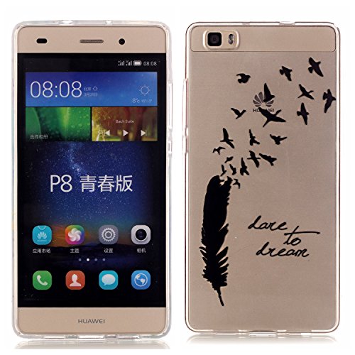 Huawei p8 litetransparent coque, slim bumper en...