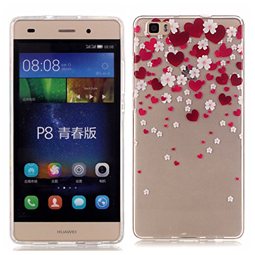 Huawei p8 litetransparent coque, slim bumper en...