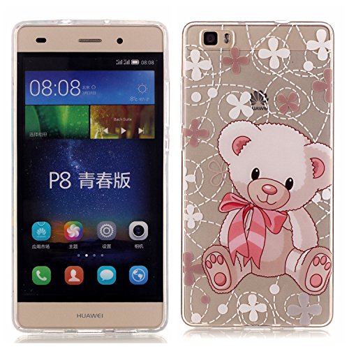 Huawei p8 litetransparent coque, slim bumper en...