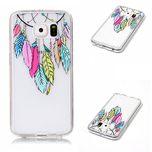 TUOTR Coque housse etui pour samsung galaxy s6 coque en silicone,samsung galaxy s6 silicone coque housse transparent etui gel slim case soft gel cover, etui de protection cas en caoutchouc en ultra slim souple pu bumper cas case cover coque couverture etui pour samsung galaxy s6 + bouchons de poussière (10lu) code EAN 0748782531724 