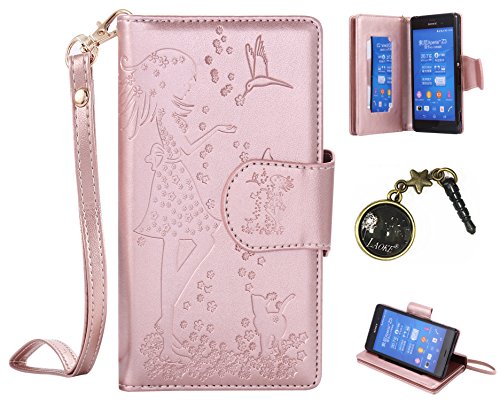 Coque Housse en cuir pour Sony Xperia Z3, PU Cu...