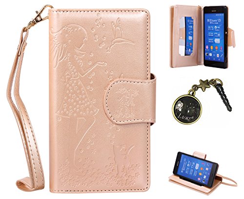 Coque Housse en cuir pour Sony Xperia Z3, PU Cu...