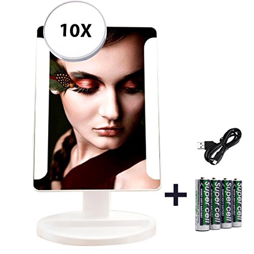 Date 38 led lighted vanity maquillage miroir - ...