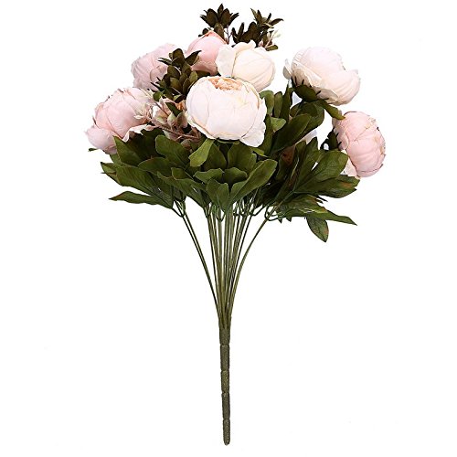 Bouquet de fleurs artificielles décoratif pivoi...