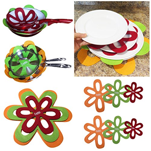 Cookware lot de 6 fleurs en feutre, séparateurs...