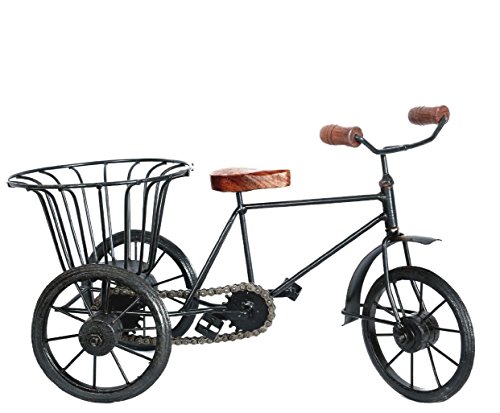 The Hue Cottage Cycle de decoration rickshaw brun showpiece indien main forge matériau de fer décoration intérieure articles de cadeau 0750253545611 (0750253545611)