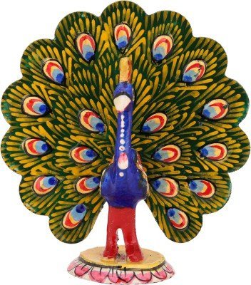 The Hue Cottage Danse de paon fleuron indien blanc à la main figurine oiseau de metal sculpture decorative articles cadeaux deco 0750253547691 (0750253547691)