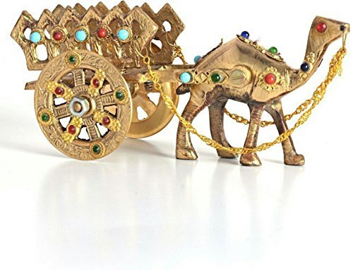 The Hue Cottage Chameau panier fleuron artisanaux rajasthan décoration intérieure laiton animaux cadeau figurine articles inde 0750253548049 (0750253548049)