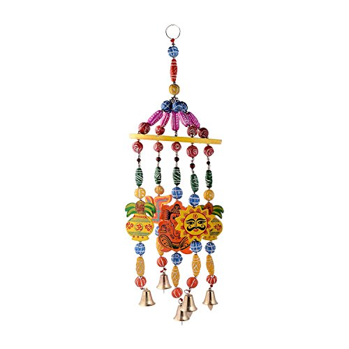 The Hue Cottage Carillon décoratif religieux signe multicolore fabriqués à la main en bois porte pendaison porte multicolore cantonnière intérieure des articles de cadeau 0750253548223 (0750253548223)