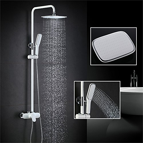 Colonne de douche blanc mitigeur salle de bains...