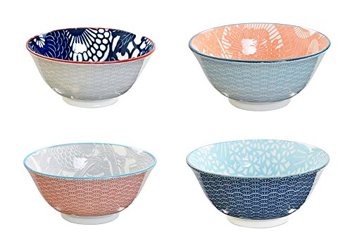 Tokyo Design Studio Bol en porcelaine motif shiki - set de 4, diamètre: 15.0cm code EAN 0751499300132 