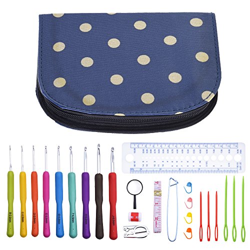 Crochet sertie de 9 aiguilles au crochet et 22 ...