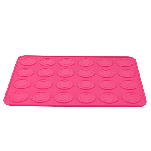 Tapis plaques à macarons antiadhésif et réutilisable en silicone souple pour 24 macarons 0751570868216 Yunt