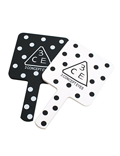 3CE 3 CE Taille 15,2 x 8,9 cm Make Up miroir à main pour femme (Noir et Blanc) code EAN 0754610514678 