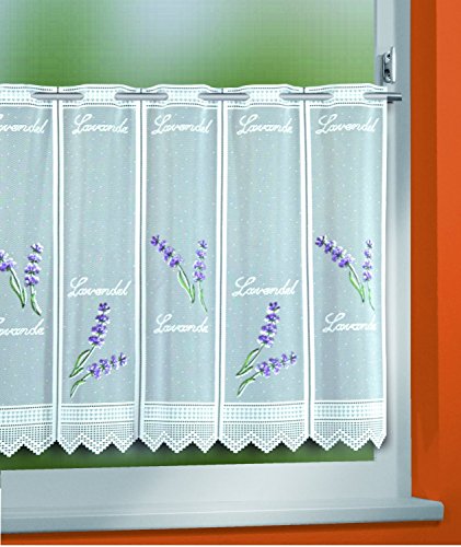 Lavendel rideau de cuisine mi-transparent
