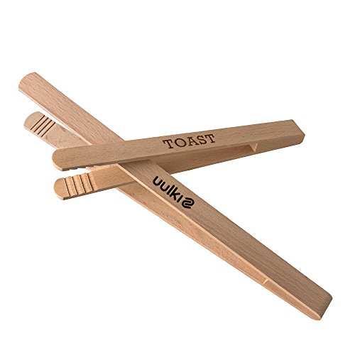 Pinces à aliments écologiques en hêtre 2 pièces...