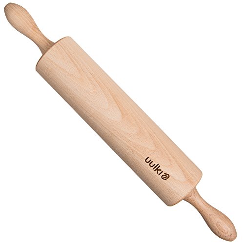 Rouleau à pâtisserie en bois 720 grammes - en hêtre d'ardenne écologique (43 cm) 0755717800381 Uulki