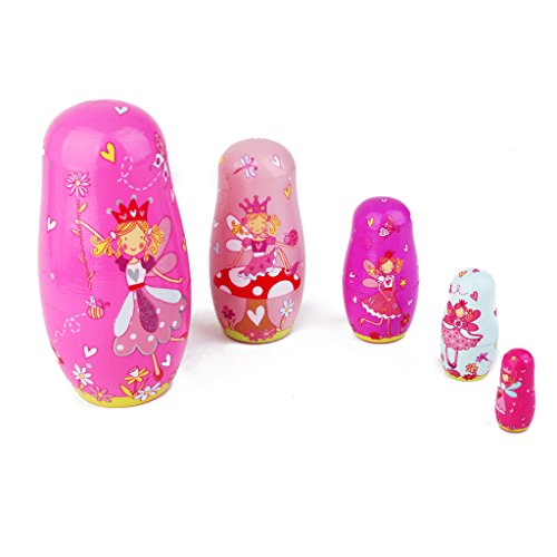 Série de 5pcs Poupées Russes Matriochkas en Boi...