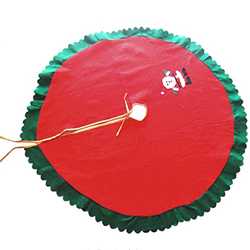 Couvre-pied de Sapin Bordure Ondulée Verte Déco...