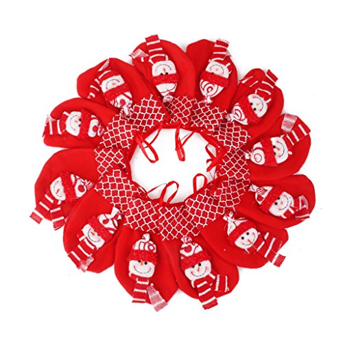 Lot de 12pcs Chaussette Sac Cadeau Décoration S...