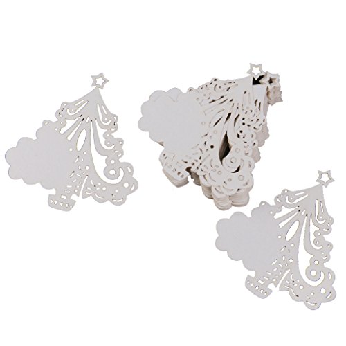 50pcs Carte de Verre en Forme de Sapin de Noël ...