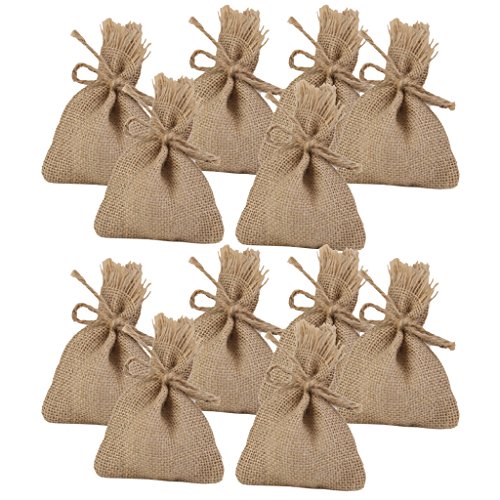 Lot de 10pcs Pochette à Bijoux Sac Cadeau en Li...