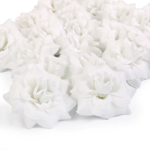 Lot de 50 Rose Artificielle Tête de Fleur Corol...
