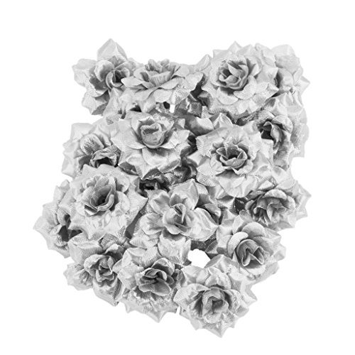 Lot de 50 Rose Artificielle Tête de Fleur Corol...