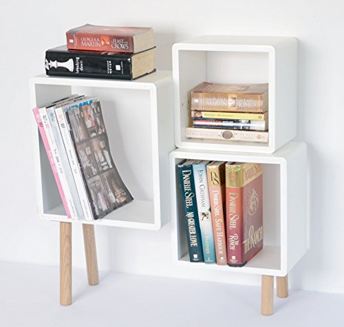 Étagère en bois étagère 3 étagères cube étagère CD étagère à livres (122 de 13 a) 0756040301996 Tamia-Living