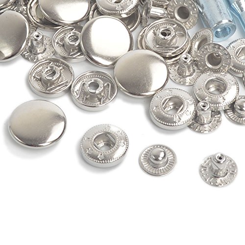 15 complétée de 10/12,5/15/17 mm Argent boutons...