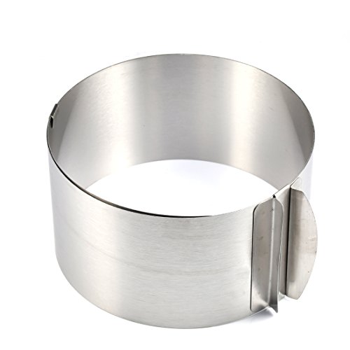 PP-ZHU Acier inoxydable 6-12 pouces gâteau réglable Mousse Mould Décor Mold Anneau 0757290300715 (0757290300715)