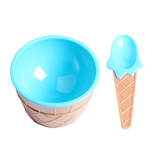 Zone bol de crème glacée enfants cuillèree de b...