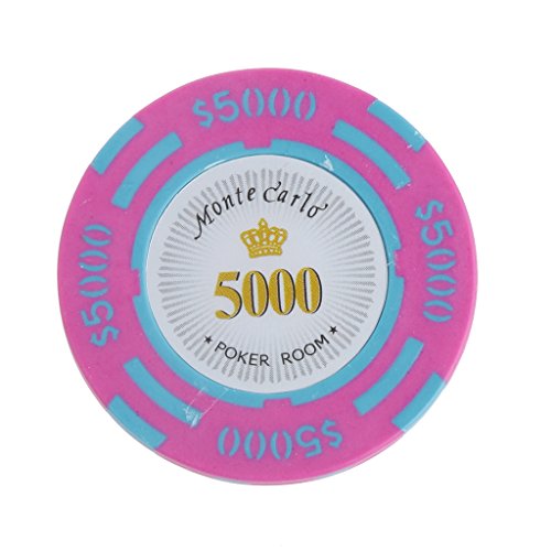 10pcs Jetons de Poker Monte Carlo Etiquette Cas...